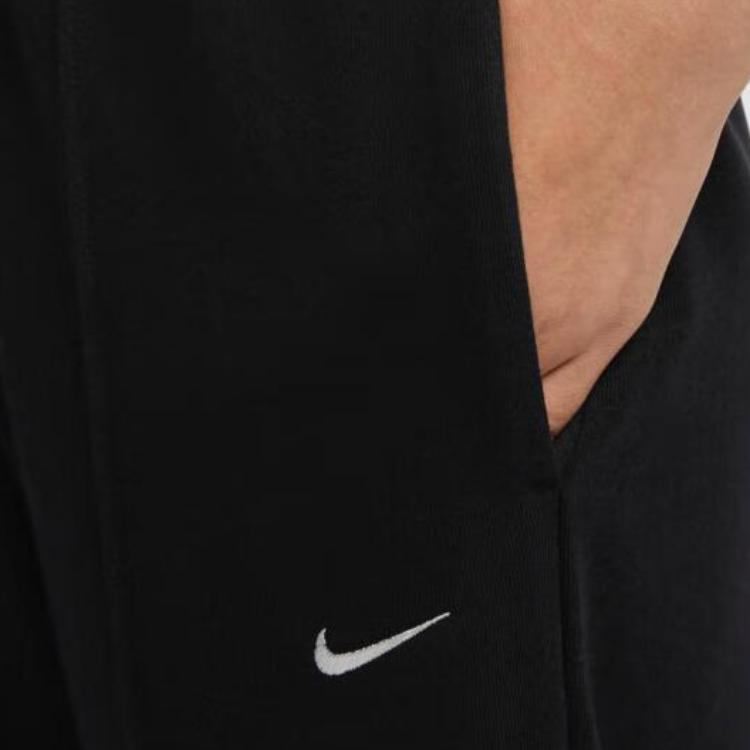 Nike Sportswear Chill Terry Solid Color Logo Mid Waist Comfortable Casual Knit Sports Pants Women bottoms Black HF6459010