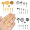 10/11Pcs Doll House Miniature Items Dollhouse Mini Accessories For Doll Mini Tableware Things Kitchen Dinnerware Model 1:12