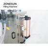 ZONESUN Liquid Filling Machine Full Pneumatic Semi-auto Double Heads Corrosive Bottle Filler for Toilet Cleaner Disinfectant