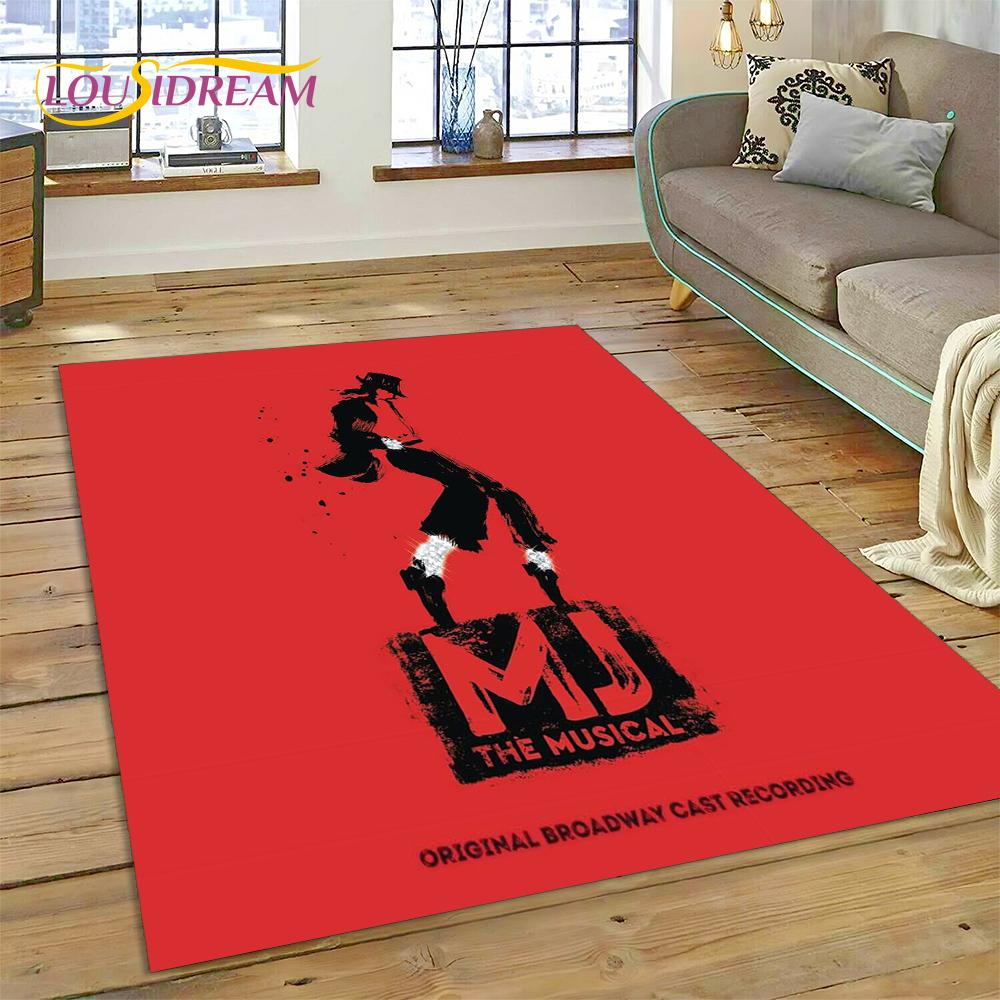 MJ Král Popu Michael Jackson Koberec do Obývacího pokoje Ložnice Domácí Dekorace, Podložka Protiskluzová Dekorace na Pohovku Rohožka Dárek