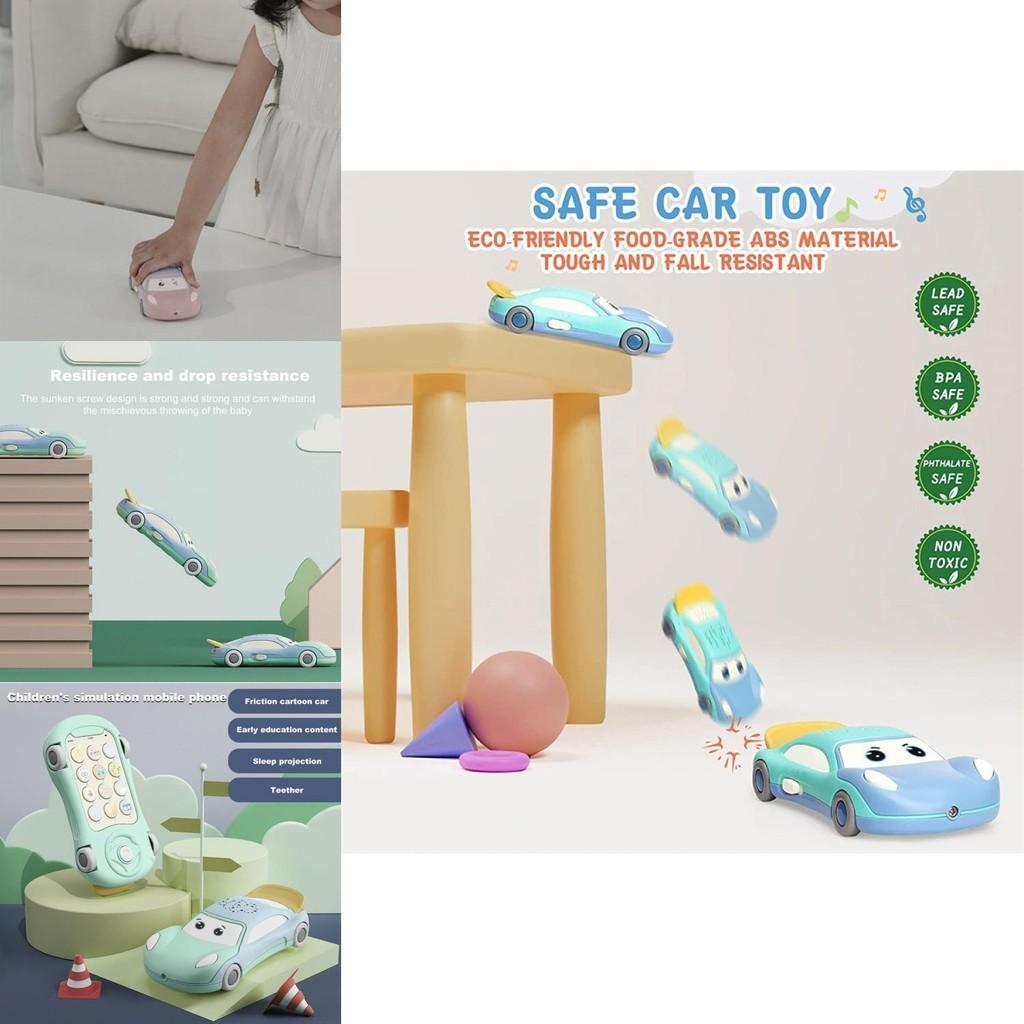 Colorful Baby Puzzle Phone Toy For Early Education Learning Multifunction Car Cartoon Design