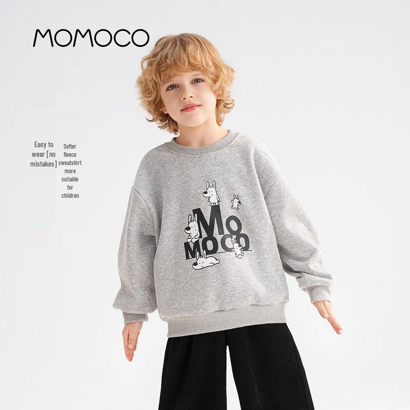 MOMOCO Boys  2025 A/W Trendy Heather Grey Sweatshirt 120