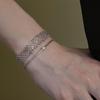 Silver Mesh Flowing Light Bracelet - Fashionable Wristband with a Simple Luxury Design