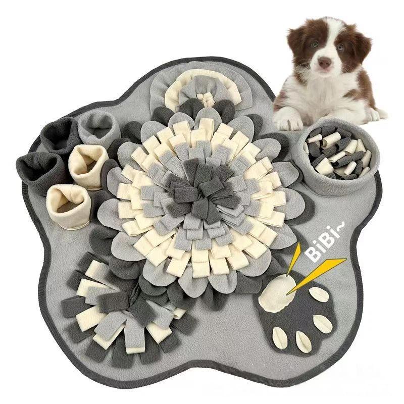 Schnüffelteppich Interaktives Hundespielzeug für kleine große Hunde, Langsamer Futterspender Futterteppich, Anti-Angst Langeweile Trainingsmatte für Katzen Haustiere