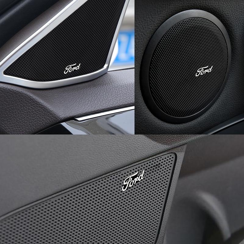 BBBS7 For Ford Ranger Focus Kuga Mustang MAX Transit Mondeo 3D Aluminum Car Audio Decorate Stickers Emblem Stickers Decal Accessories