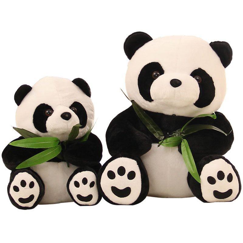 Sevimli Sevimli Ulusal Hazine Dev Panda Peluş Oyuncak Bebek Sevimli Küçük Mini Bebek Kolye Bebek