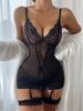 Ladies Sexy Color Lace Sling Bra Lace,Up Panties Two,piece Split Sexy Suit With Steel Ring