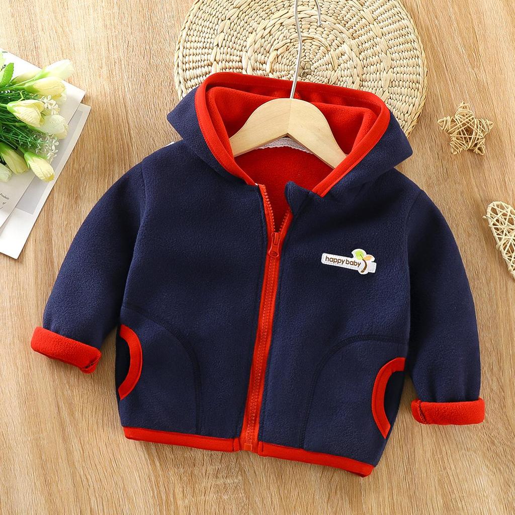 Fleece-Lined Hooded Sweatshirt for Toddlers - Boys & Girls Autumn/Winter Collection