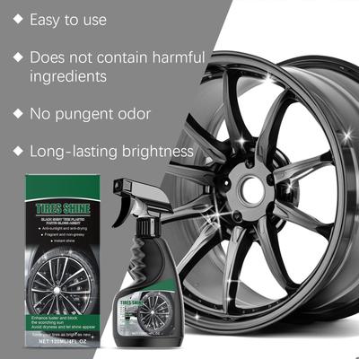 Spray abrillantador para neumáticos de coche, descontaminante, pulido, mantenimiento, abrillantador, agente de recubrimiento líquido, 120 ml