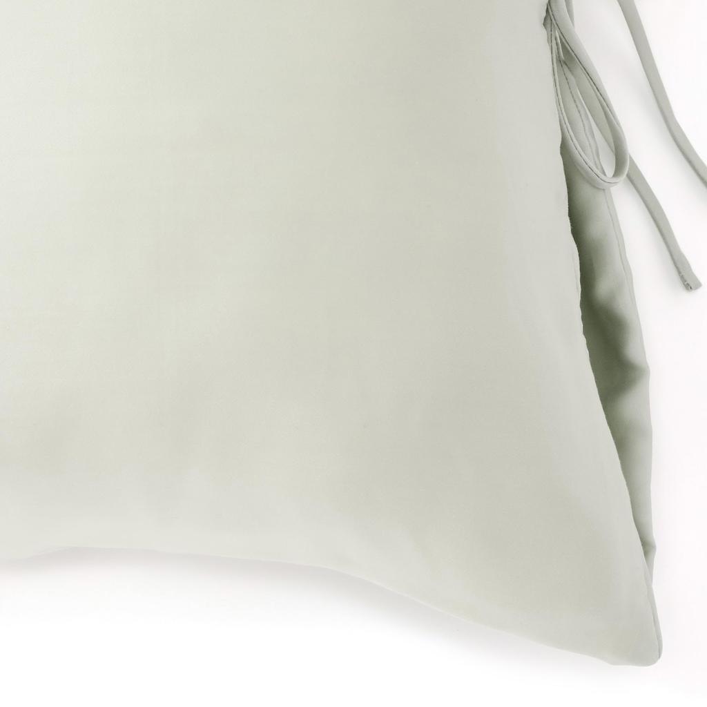 Francfranc Slim Ribbon Pillowcase, CICA-processed, Light Green, 70cm X 50cm, Rayon, Soft and Smooth, Bedding