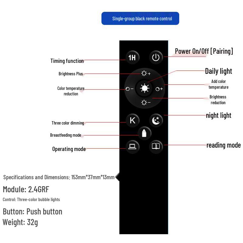 2.4G Remote-Control LED Bulb, Wide Voltage, Three-Color Temp, Stepless Dimming, E26 Base