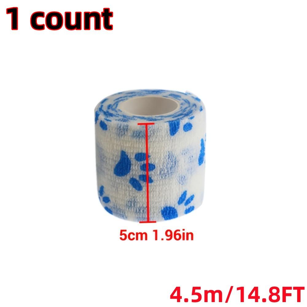 

Pet Dog Cat Medical Breathable Elastic Bandage Non-woven Pet Self Adherent Wound Outdoor Retractable Sports Tape Dog Accessories білий