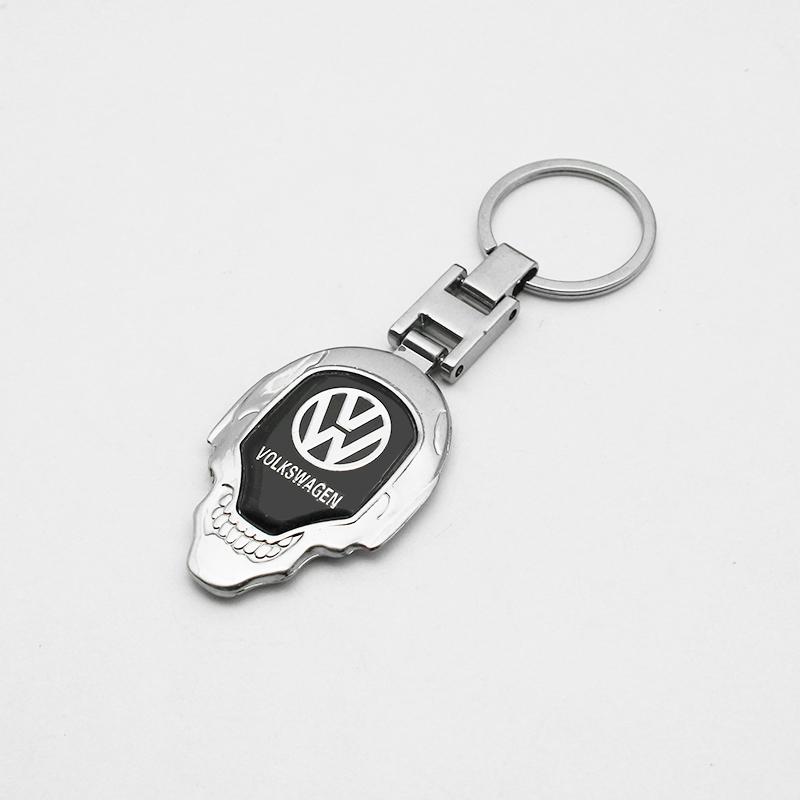 For Volkswagen 3D Metal/Leather Car Keychain Key Chain Ring Key Holder For VW Golf 6 7 8 4 5 MK4 MK5 MK6 MK7 B6 GTI Key Chain Rings Accessories YZ6