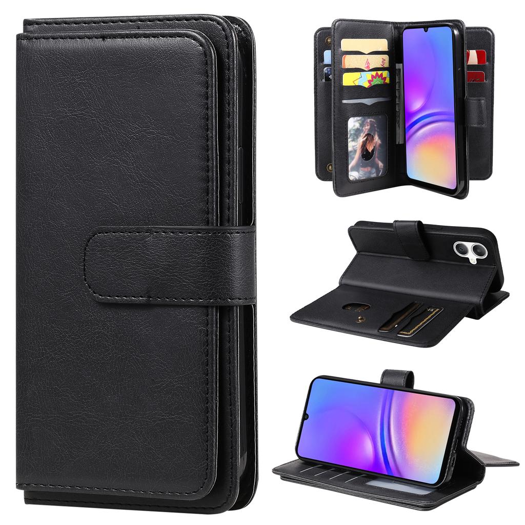 For Samsung Galaxy A06 5G/Galaxy A06 4G Leather Case with 10 Card Holder Phone Cover Stand