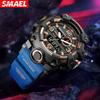 SMAEL Taktische Herren-Multifunktionsuhr, im Dunkeln leuchtende, wasserdichte digitale elektronische Outdoor-Uhr