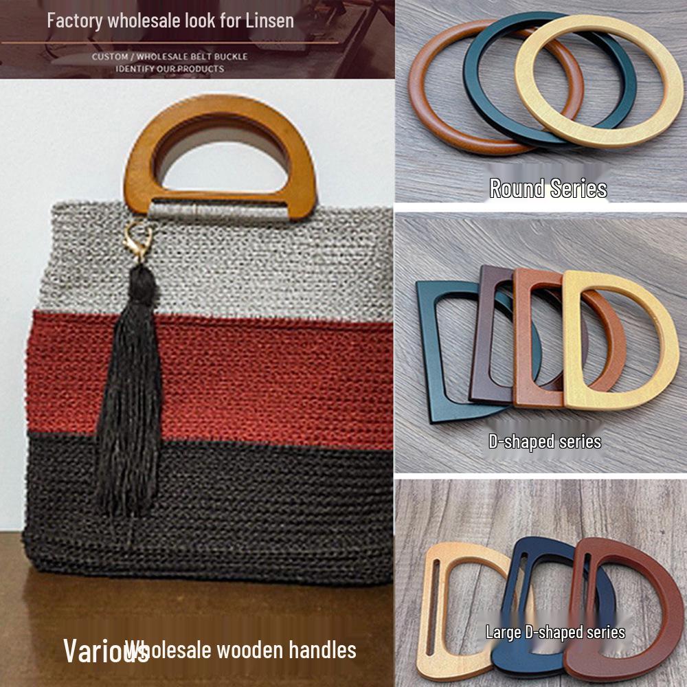 Handmade Bamboo D-Shaped Handle for Bags and Luggage