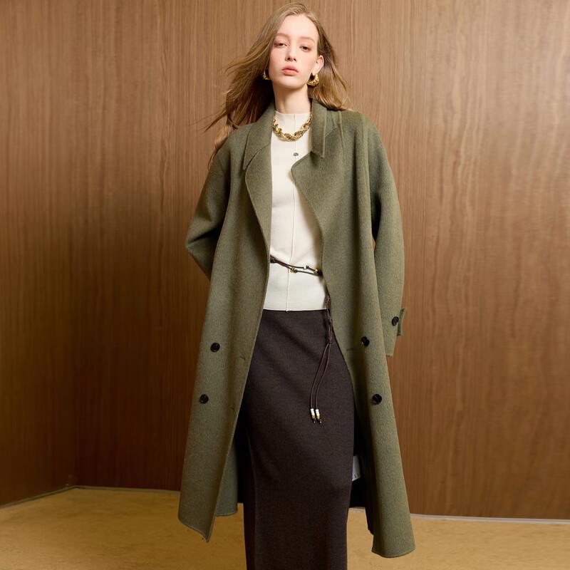 Sancai 2025 Winter Long Double-Faced Wool Coat