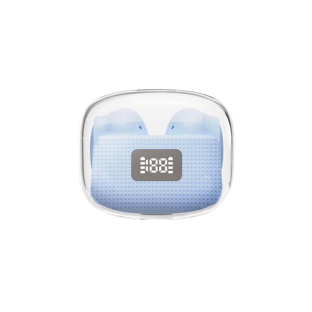 

Bluetooth-совместимые наушники с высоким разрешением Наушники-вкладыши Водонепроницаемые прозрачные стереонаушники с микрофоном Спортивные розовые синий