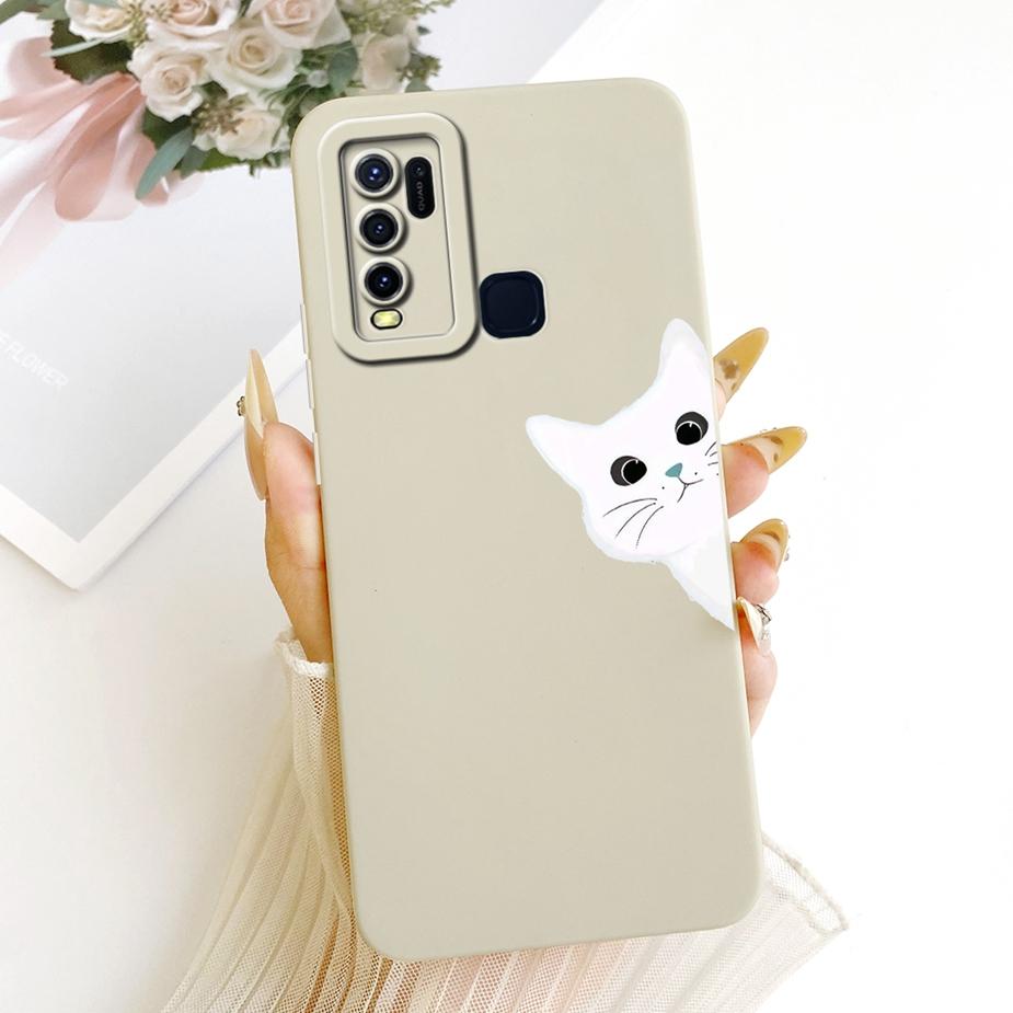 For Vivo Y30 Y50 Case 1935 1938 Cute Cat Duck Cartoon Cover Soft TPU Phone Cases For Vivo Y50 Y 30 VivoY30 VvioY50 Fundas Bumper