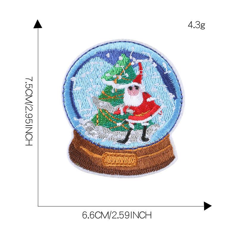 Dooku Embroidered Santa Claus & Tree Patch with Sequins - Clothing Accessory