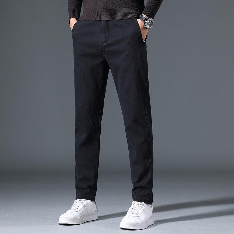 Boutique men's pants do not pick the body straight trousers men's elastic and comfortable versatile light business casual pants men's