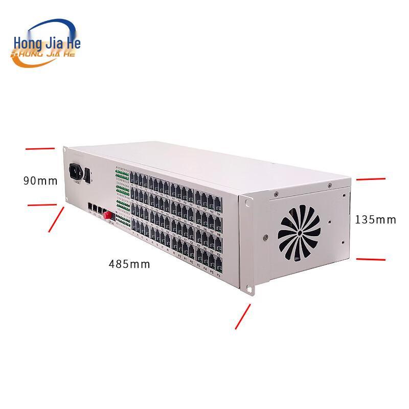 Hongjiahe JH-P64FE4 64-Channel Telephone & 4-Port Fast Ethernet Fiber Optical Transceiver