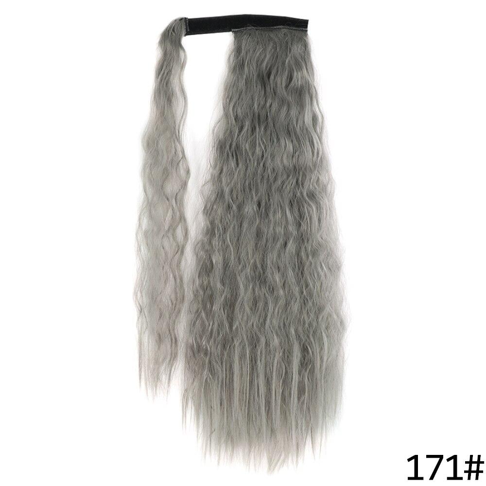 MERISIHAIR Women Long Straight Wrap Around Ponytail Synthetic Fiber Long Straight Wavy Hair Extensions Daily Wear