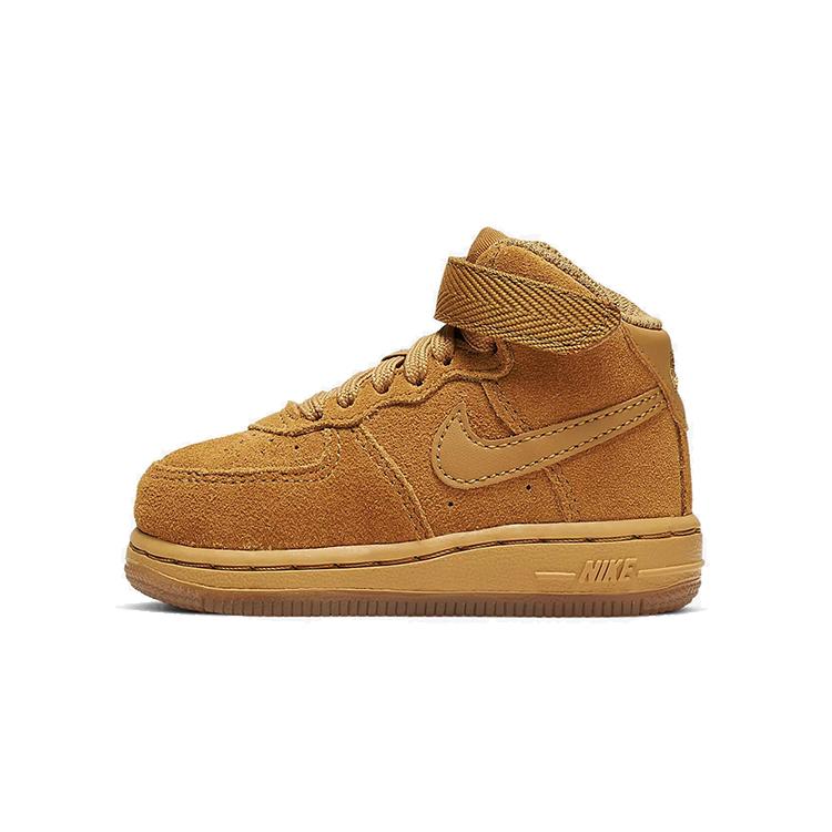 Nike Air Force 1 LV8 3 Cushioning Abrasion Resistant Cushioning, Wear Resistant High top Toddler Shoes Wheat CK1407-700