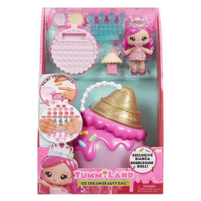 Yummiland Beauty Bag Spielset + Lipgloss-Puppe - Eiscreme-Beauty-Bag