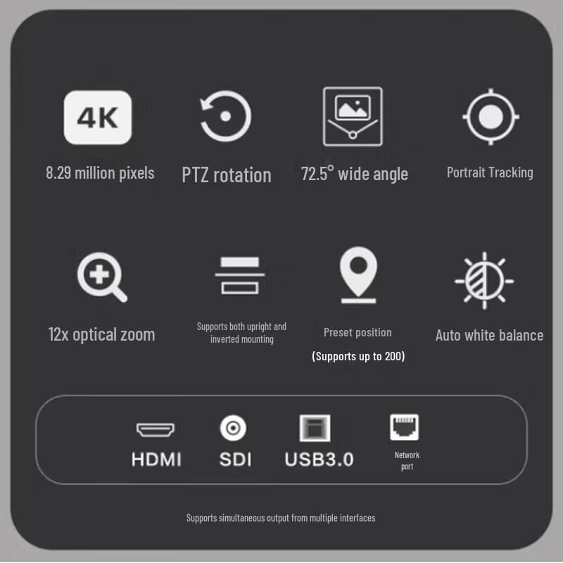 Lenovo SX-HD15K-12 4K PTZ Video Conference Camera (CN Version)