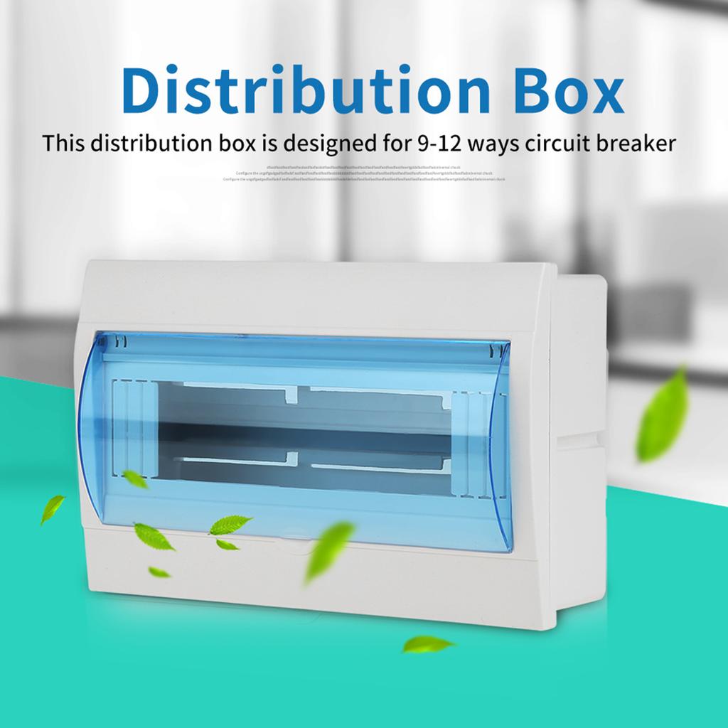 1pc Plastic Distribution Protection Box For 9 12 Ways Circuit Breaker Indoor On The Wall