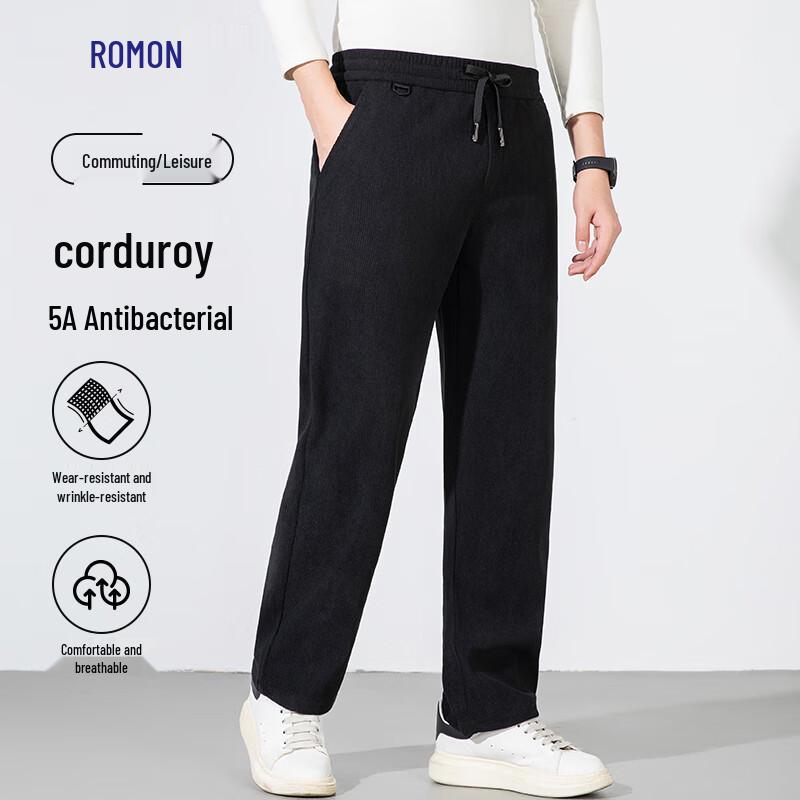 

Romani Men s 5A Antibacterial Corduroy Loose Straight Casual Pants 2XL