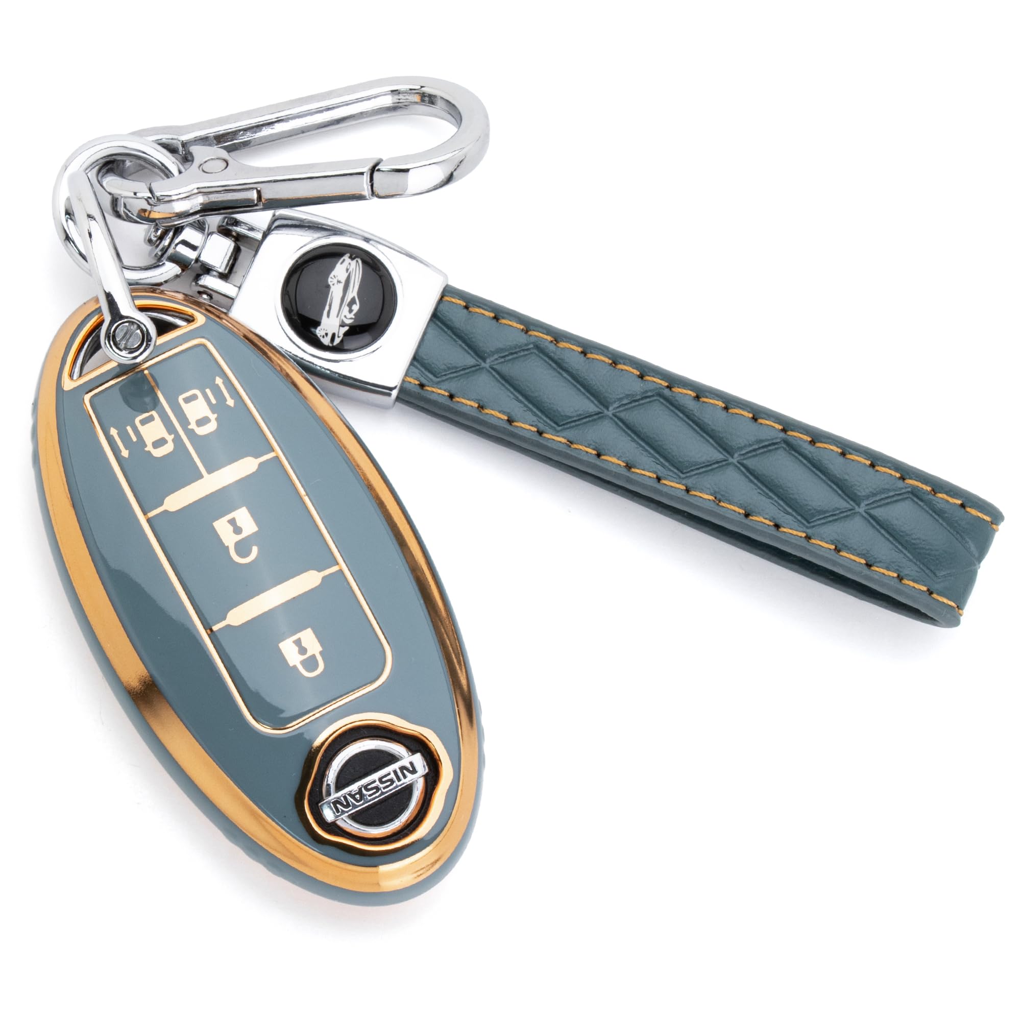 

[MEUMOTTO] Чехол для смарт-ключа Nissan [Сделайте смарт-ключ умнее] Полная защита, устойчивый к пятнам, брызгозащитный золотой