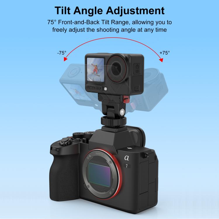 For DJI Osmo Action 6 / Nano PULUZ Plastic Gimbal Quick-Release Base Mount (Black)