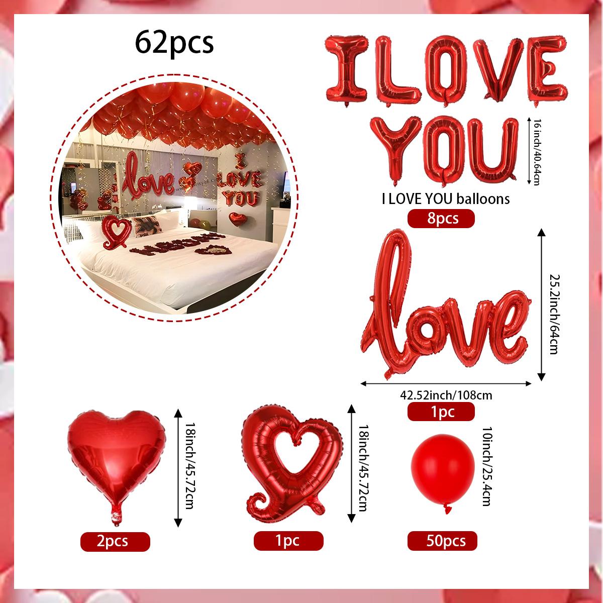 

Воздушные шары «Я люблю тебя» ко Дню святого Валентина, украшения для вечеринок ко Дню святого Валентина, годовщина, романтические украшения, «Я люблю тебя» Other