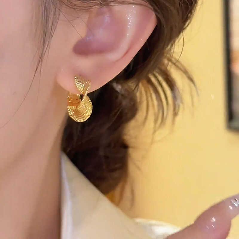 Classic Simple Geometric Round Big Hoop Earrings For Women Exaggeration Circle Bride Earrings Wedding Jewelry Accessories