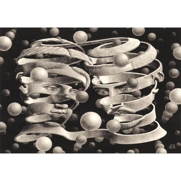 Puzzle 1000 pièces - CLEMENTONI - Lien d'Union, Escher - 12 ans - 1000 pièces - Non