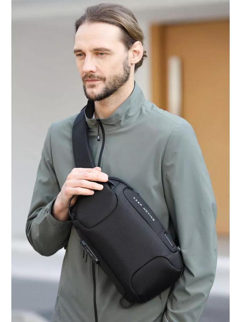 Men's Waterproof Multifunctional Chest Bag: Custom Logo, Casual Messenger, Single Shoulder Crossbody Style