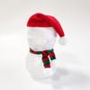 5Pcs Knitted Mini Christmas Scarves Red Green Striped Soft Neckerchief for Wine Bottle Little Snowman Home Decoration Festival