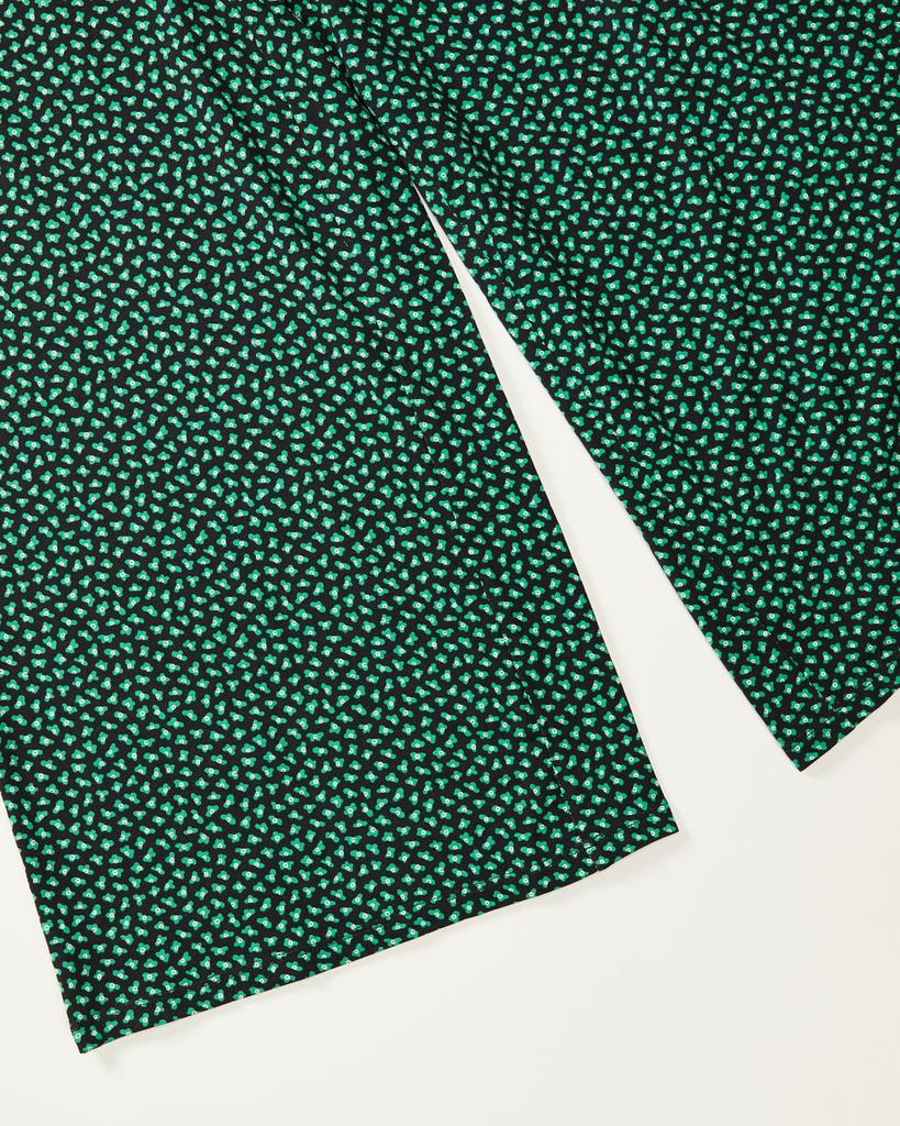 Amazon Essentials Cropped Jumpsuit with Wide Elastic Short Cloud Size M Women's Legs, Waist, Sleeves, Print,