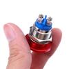 1Pc Waterproof Ip65 Spst (On)-Off 1No 3A 250V With Screw Terminal 16/19/22Mm Momentary Metal Mushroom Head Push Button Switch