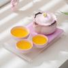 Portable Pink Flower Tea Set with Hand-Grip Pot: Home & Outdoor Quick-Brew Gongfu Set with Storage Bag