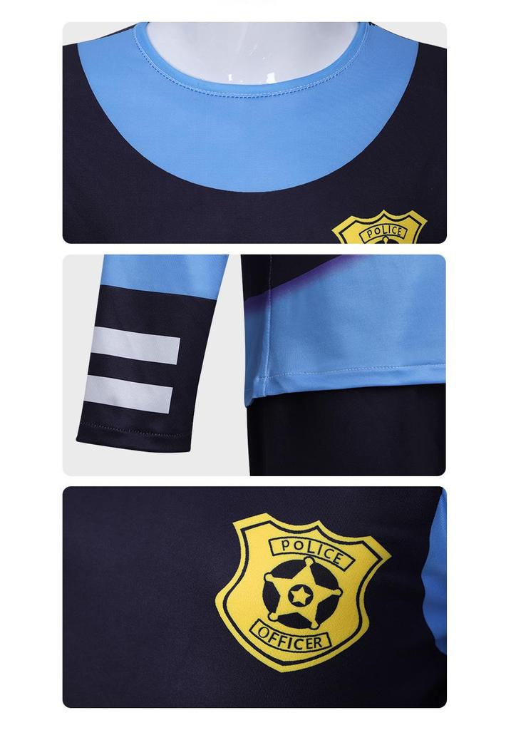 Judy Hopps Zootopia Rabbit Police Officer Costume Pajamas for Girls