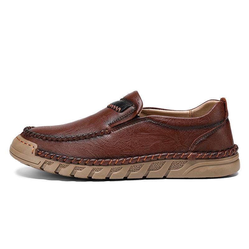 38-46 Men's Leather Casual Shoes Handmade Loafers Comfortable Men's Slip On Shoes Flat Moccasins Men's Sneakers