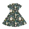 Girl Summer Dress Color & Print Short Sleeve Dress With Pocket Casual Dress Shorts Sleeve Party Dress Easter Day