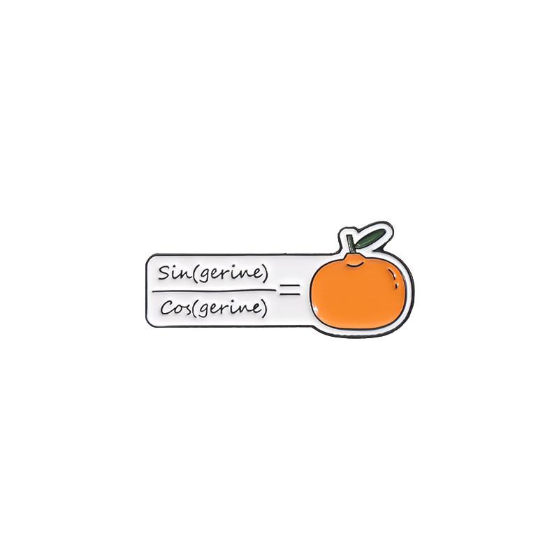 Academic Math Creative Series Cartoon Brooches Unique Metal Pins For Gifts Students
