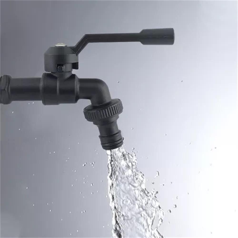Dual Outlet Brass Garden Hose Faucet Black Washing Machine Bibcocks Anti-Freeze Bibcocks  Bathroom