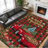 Tapis Carré Imprimé Noël Tapis de Sol Doux Antidérapant Pour Chambre à Coucher Cadeau de Fête