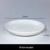 Nordic Style Minimalist White Ceramic Round Dining Plate