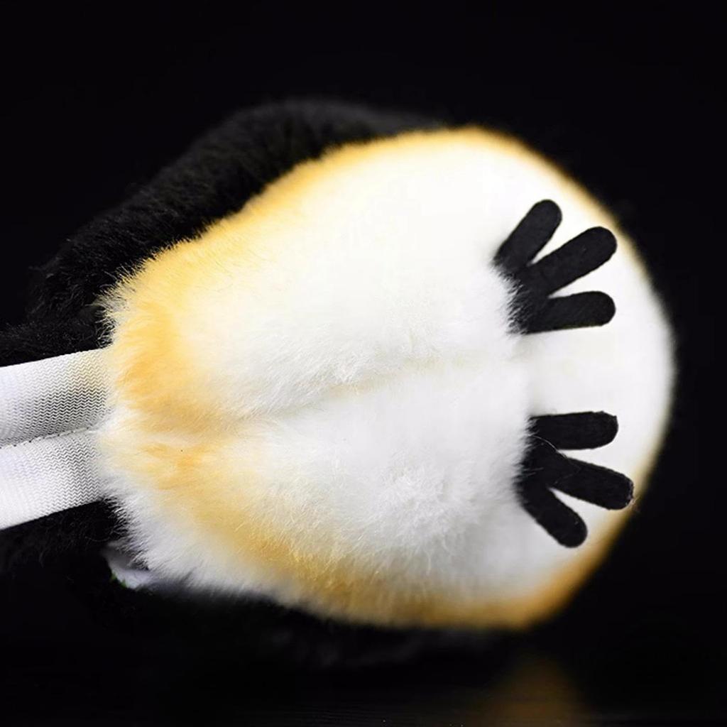 Lilizzhoumax Pițigoi cu coadă lungă drăguț, Jucărie de pluș pasăre realistă, Pițigoi cu coadă lungă Zâna zăpezii, Pasăre Hokkaido, Pufos, Moale, Jucărie mascotă, Crăciun